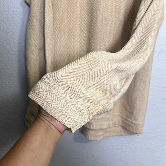 Chaps Ralph Lauren Tan Cream Men’s Long Sleeve Pullover Sweater Size Large - Picture 4 of 9